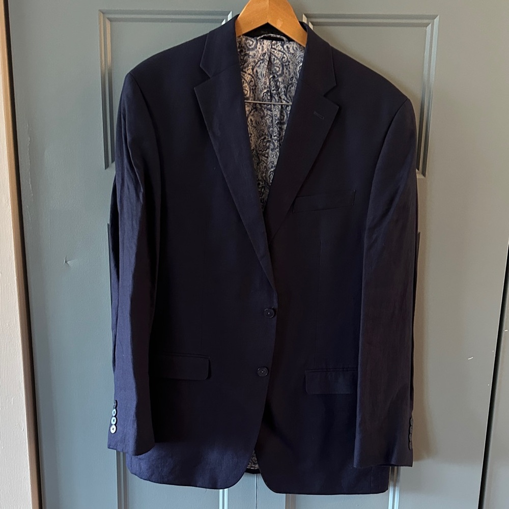 Lauren Ralph Lauren Navy Blazer with Paisley Lining